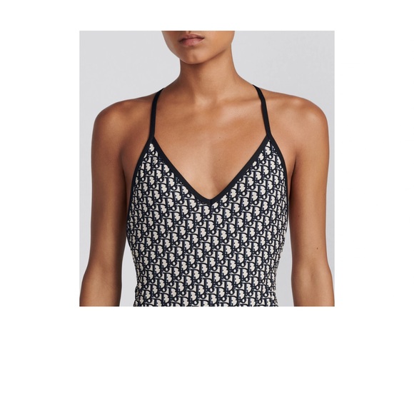 Dior One-Piece Swimsuit Blue Oblique Technical Fabric - Picture 5 of 13